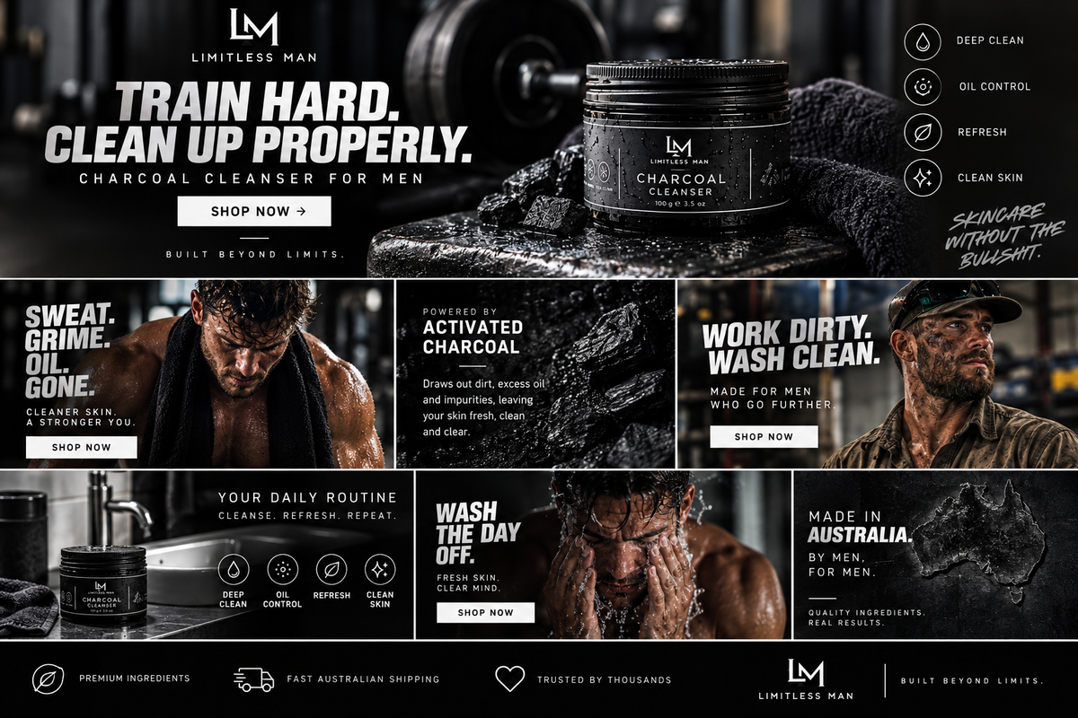 Limitless Man train hard clean up properly campaign