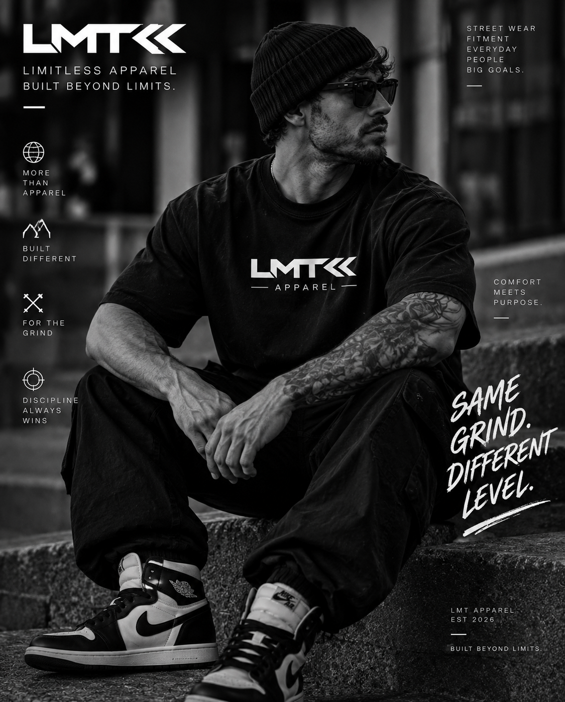 LMT War Machine oversized T-shirt front and back design