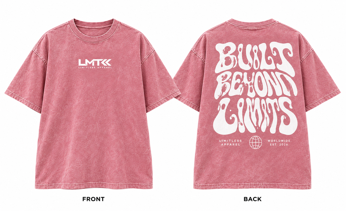 PRE ORDER - Pink Oversized Washed Out Bubble Tee