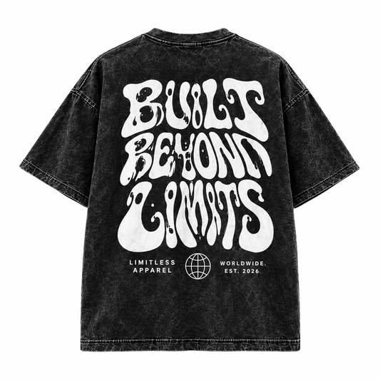 Oversized Washed Out Bubble Tee (Black)