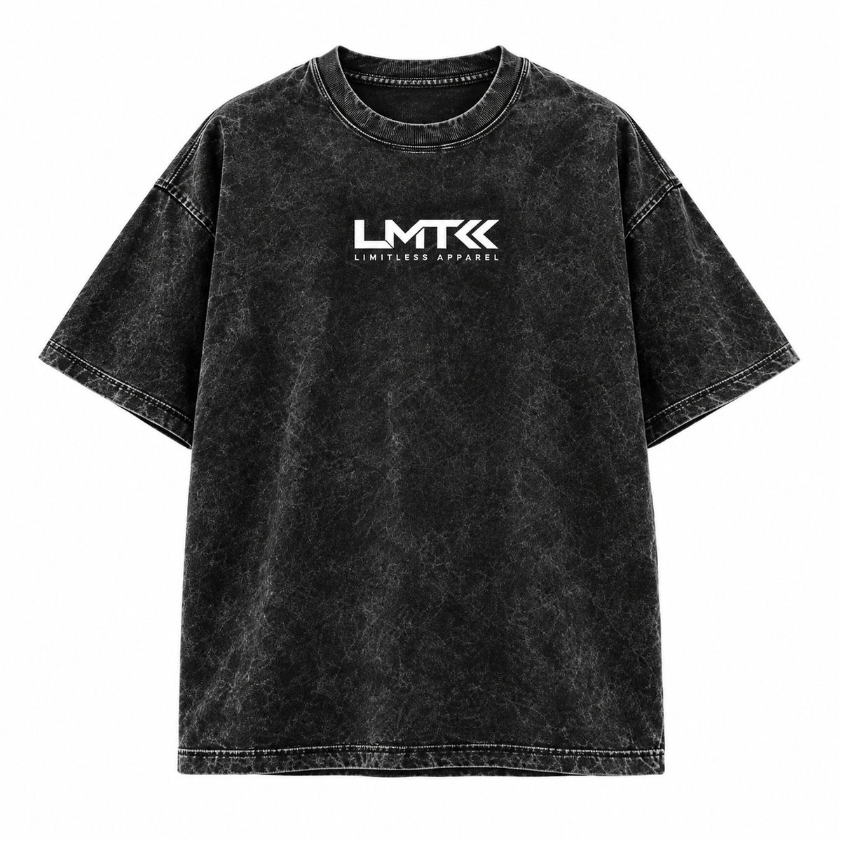 Oversized Washed Out Bubble Tee (Black)
