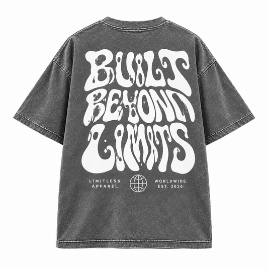 Oversized Washed Out Bubble Tee Grey