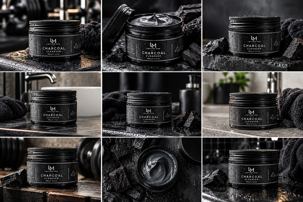 Limitless Man charcoal cleanser product gallery