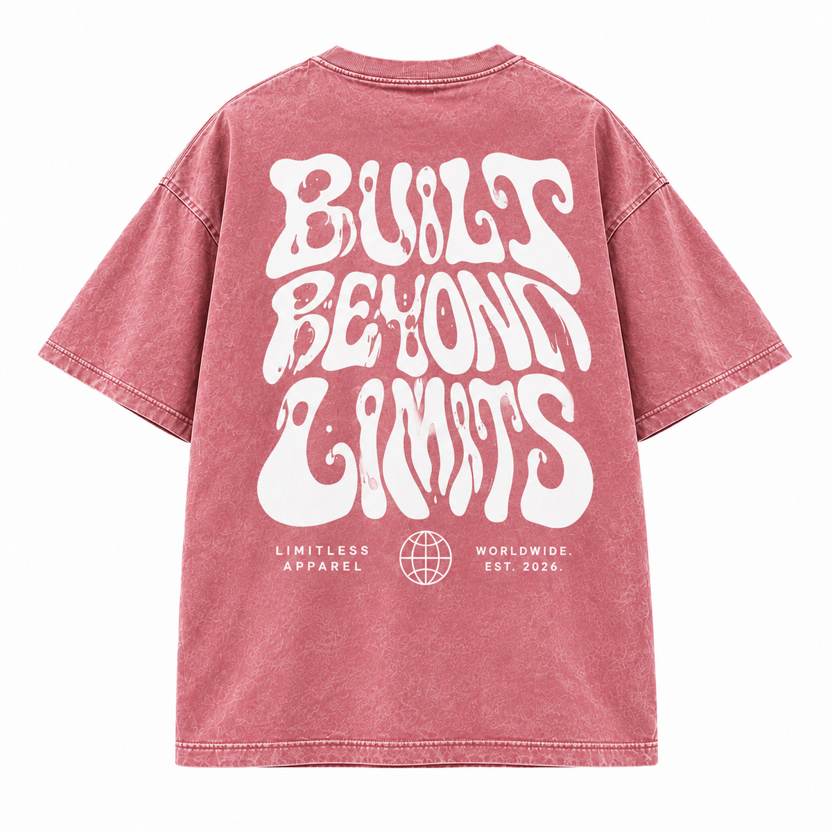 PRE ORDER - Pink Oversized Washed Out Bubble Tee