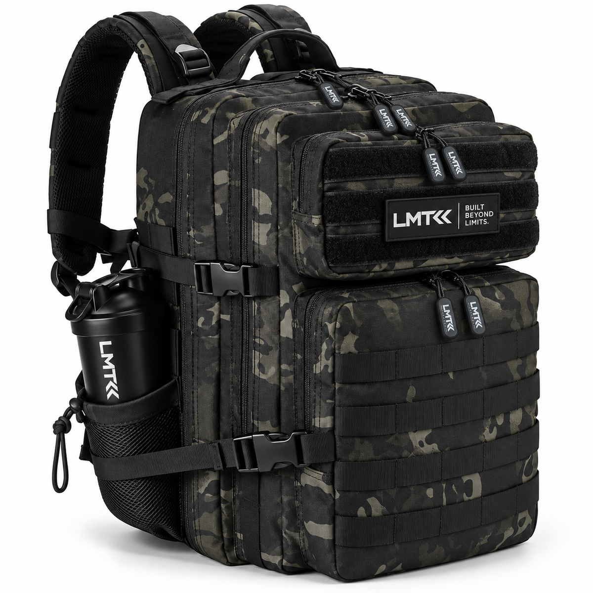 LMT backpack with branded LMT zipper pulls