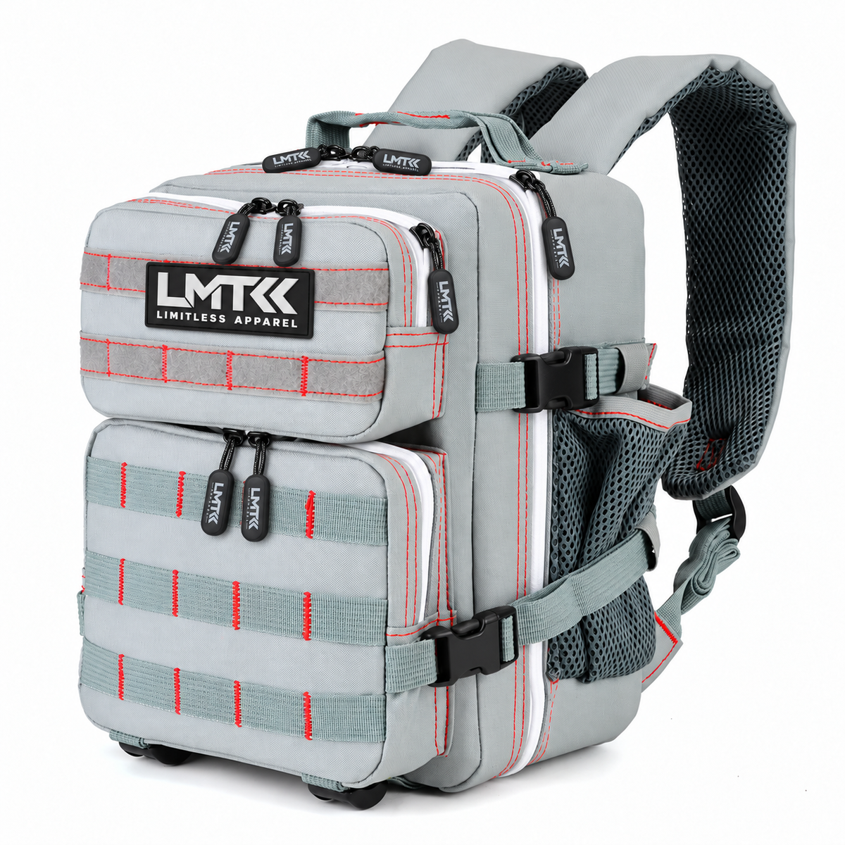 LMT backpack with branded LMT zipper pulls