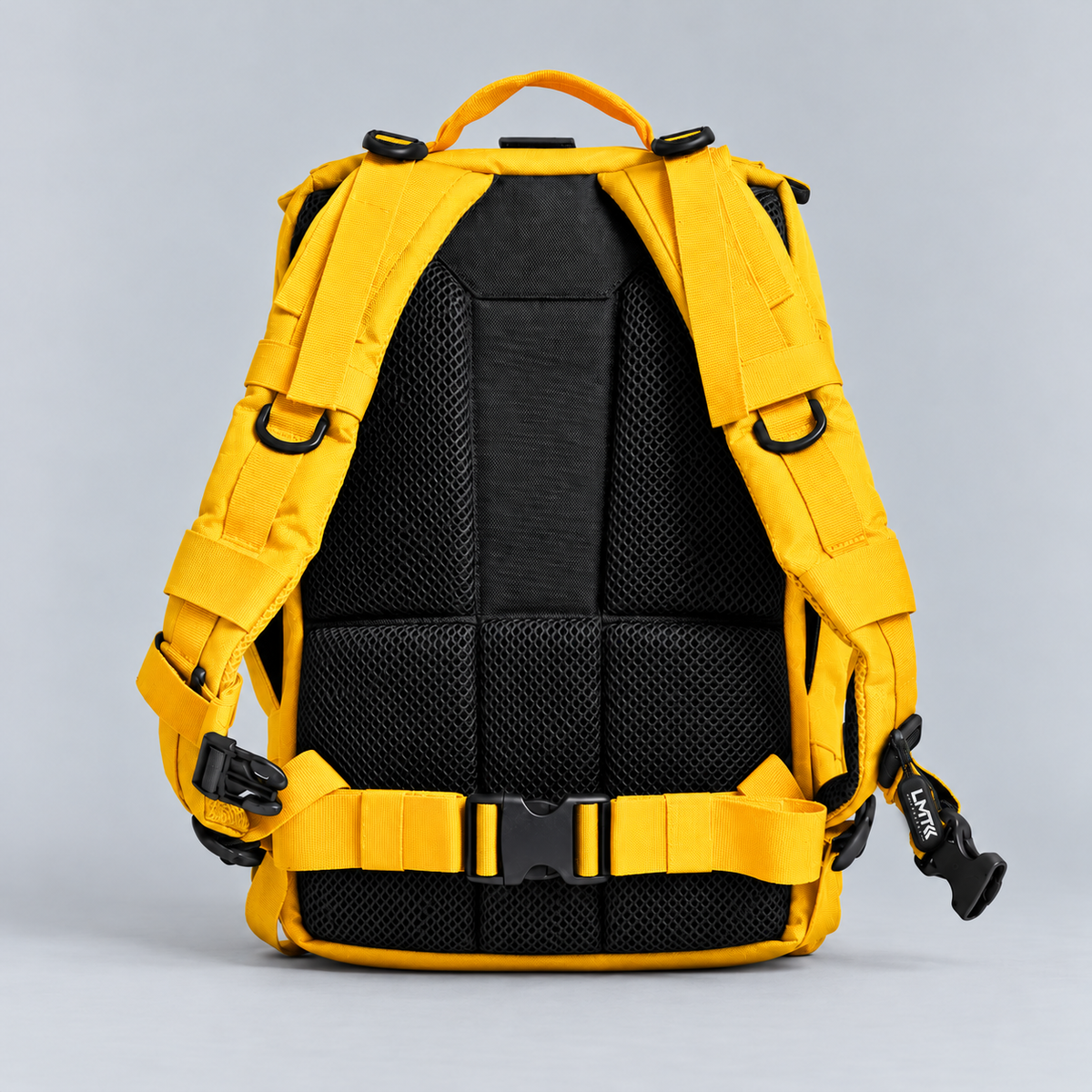 yellow backpack – full rear view