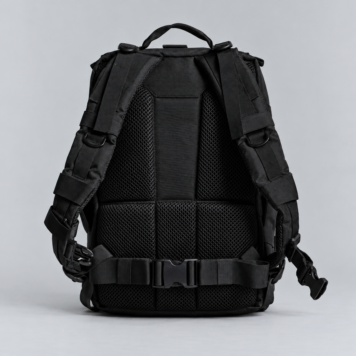 black 9l backpack – rear view